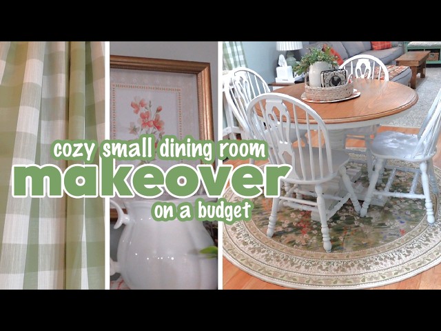 COZY SMALL DINING ROOM MAKEOVER // ON A BUDGET
