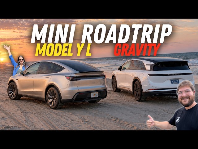 Model Y L & Lucid Gravity Loaded Up For A Trip To The Outer Banks