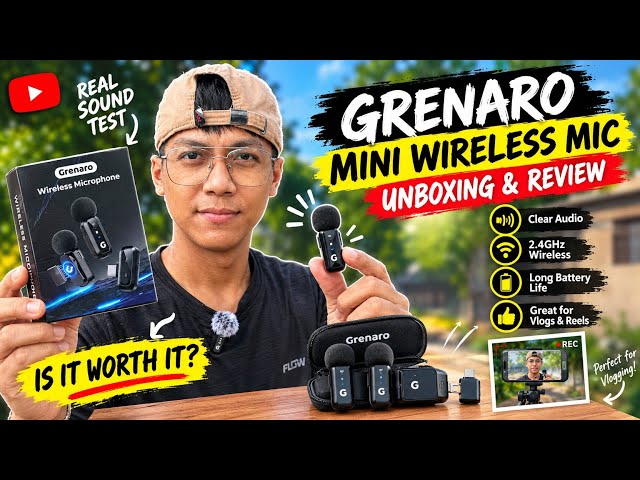 Grenaro Mini Wireless Mic – Unboxing, Sound Test & Honest Review
