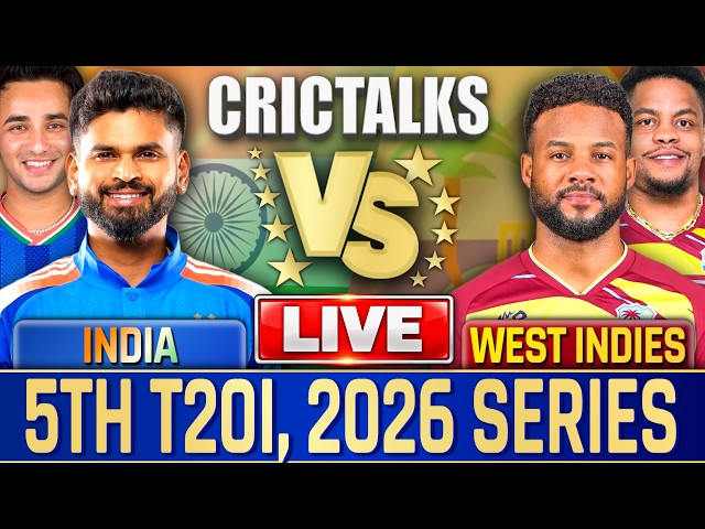 Live: India Vs West Indies, 5th T20I, 2026 Series | Live Match Today Score Commentary | CricTalks