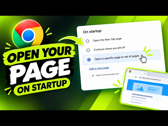 How to Open Specific Page Automatically When Chrome Starts