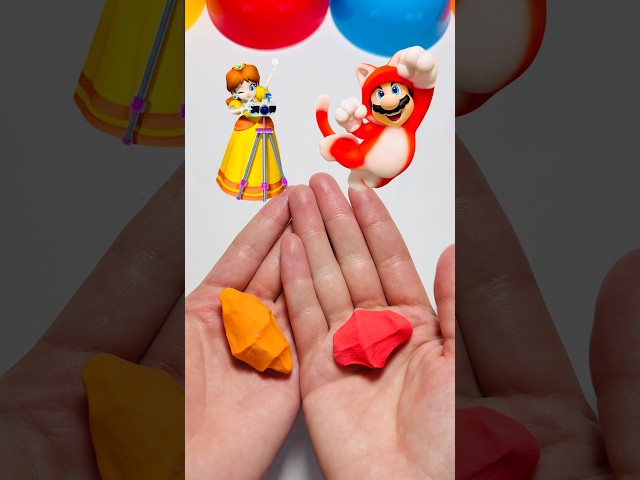 Super Mario challenge 😱 #colormixing #supermario #clay