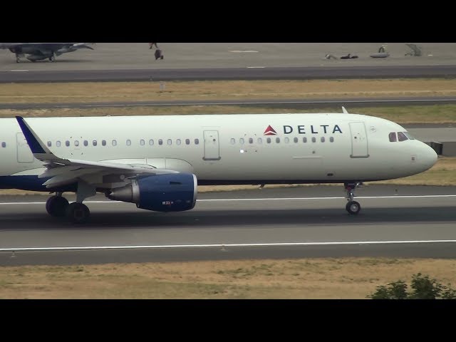 Delta Air Lines A321 [N348DN] Takeoff Portland Airport (PDX)