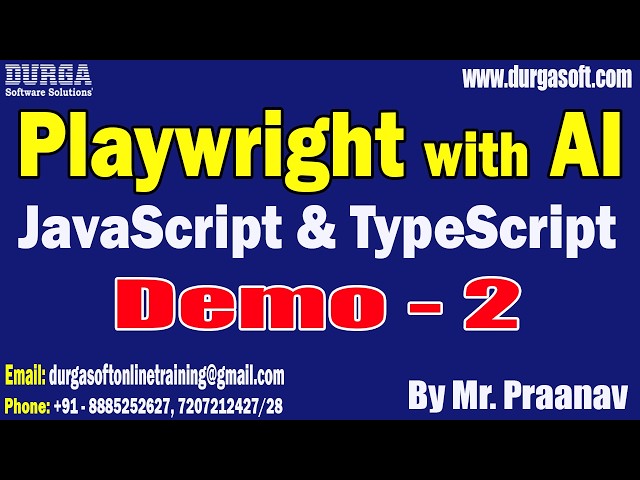 Playwright with AI JavaScript & TypeScript tutorials || by Mr. Praanav On 14-08-2026 @7PM (IST)
