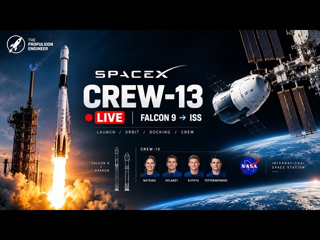 LIVE: SpaceX Crew-13 Launch | Falcon 9 & Dragon to ISS | NASA Crew-13 Mission