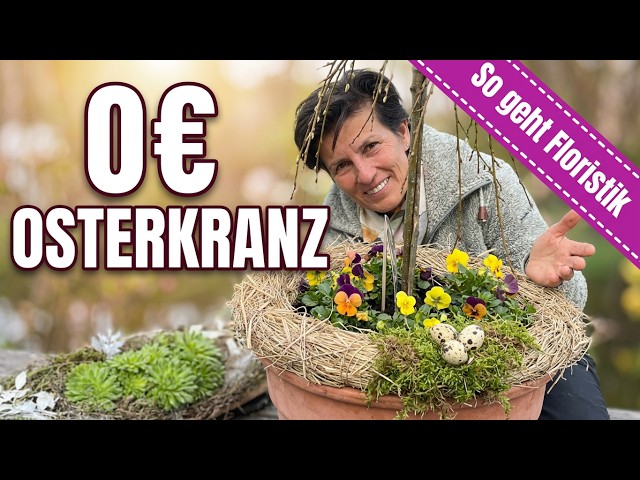 Make your own Easter wreath: Ingenious decorations from grass clippings! 🌿 DIY Upcycling Tutorial