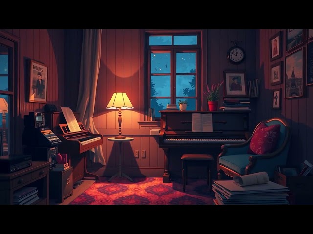 snowlit cafe study music
