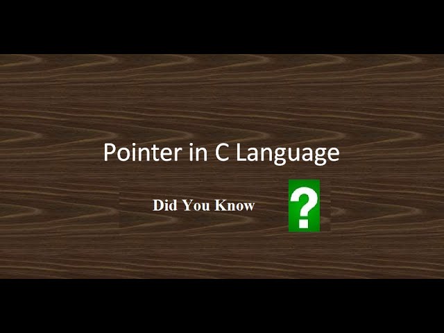 C Programming Tutorial for Beginners part 9 | Pointer in C Language