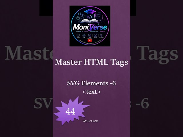 44  SVG Text   part I #html #frontendcourse #webdevelopment #htmltutorial #programming #learnhtml
