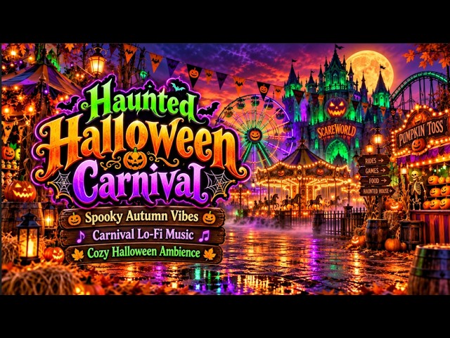 🎃 Haunted Halloween Carnival 🎡👻 |  Autumn Vibes & Carnival Lo-Fi Music | Cozy Halloween Ambience