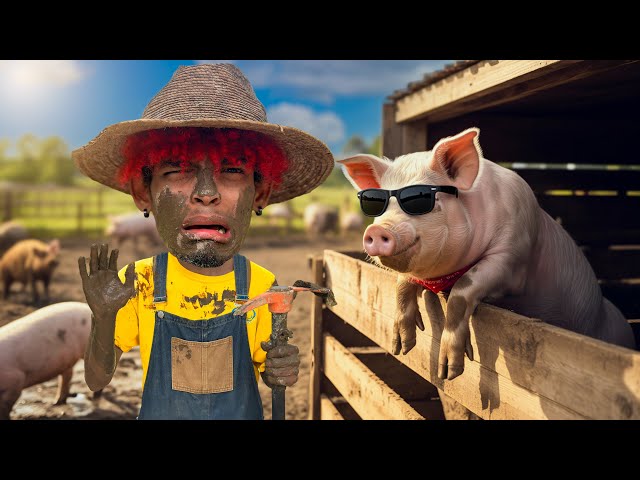 24 HOURS OF BEING A FARMER! 🐷 I ended up covered in mud 😐🟫