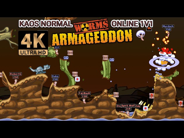 Worms Armageddon Online | Kaos Normal 1v1 | PC 4K