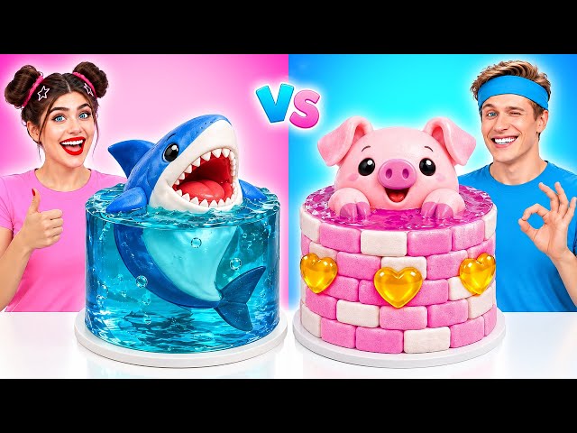 Pink VS Blue Color Cooking Challenge | Amazing Food Hacks by Multi DO Challenge