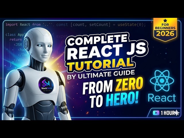 “React.js Tutorial for Beginners 2026 | Create Your First React App”
