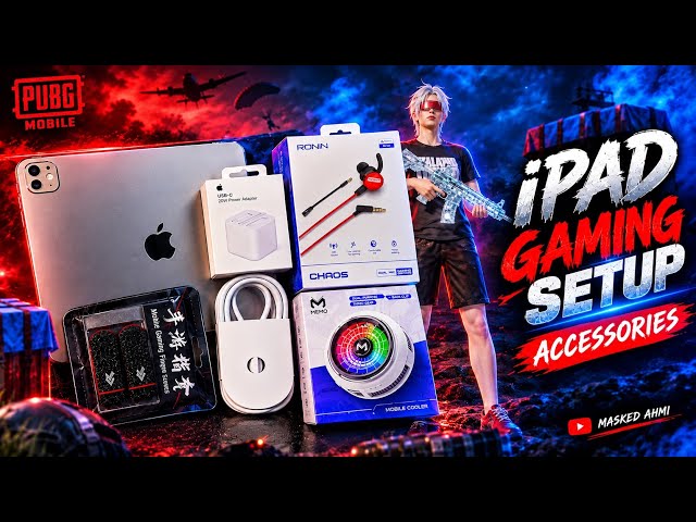 iPad Pro M4 Gaming Setup 🎮 | PUBG Mobile Accessories Unboxing 🔥