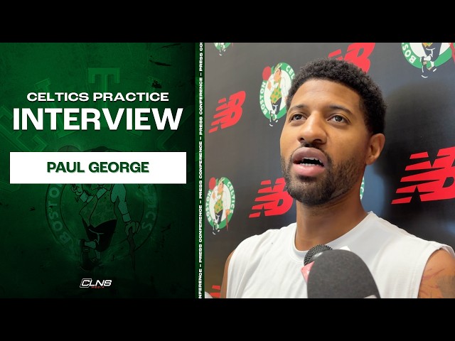 Paul George LOVES Playing for the Boston Celtics | Celtics Practice Interview
