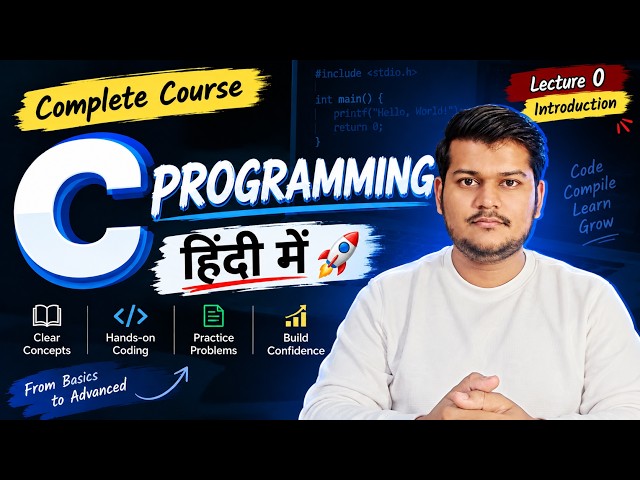 C Programming in Hindi | Complete C Programming Course | Lecture 0 – Introduction