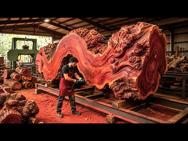 This Curved Redwood Log Was a Nightmare to Work With… Look What It Became!