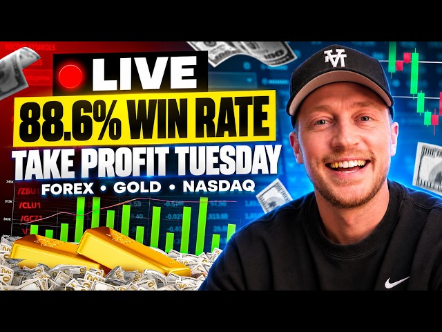 Live Trading Forex, Gold & NQ (XAUUSD Take Profit Tuesday!)