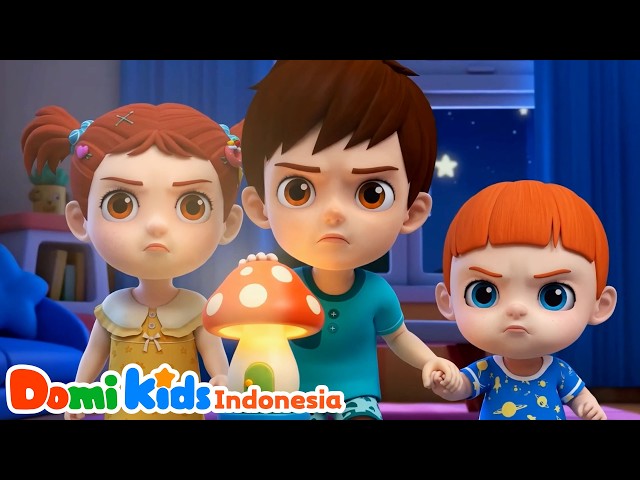 Oh No! A Monster in the Dark?! 😱🌙 Fun and Spooky Kids' Song | Domi Kids Indonesian Songs