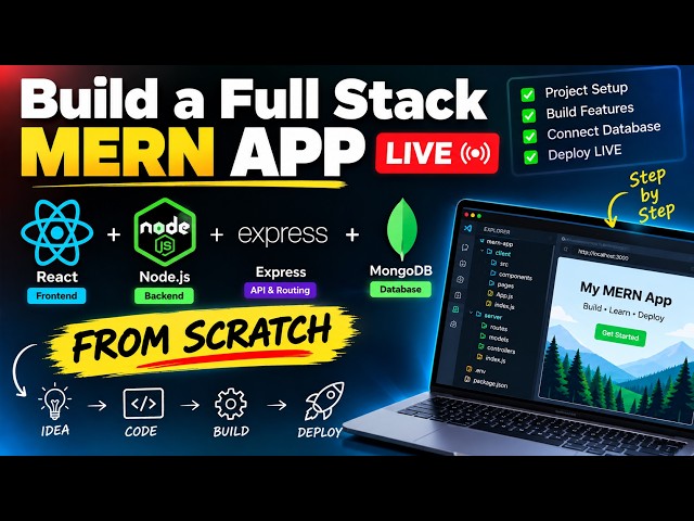 Build a Full Stack MERN App LIVE | React, Node.js, Express & MongoDB | From Scratch | Part 5