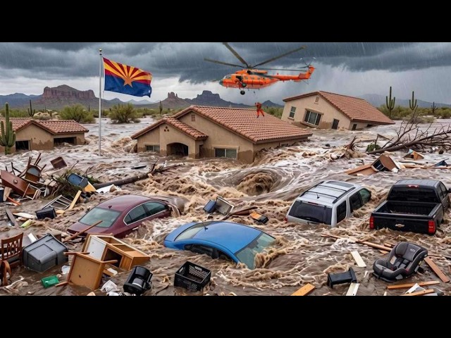 Flash Flood Fury in Arizona Again! Homes Flooded, Cars Submerged as Monsoon Storms Strike