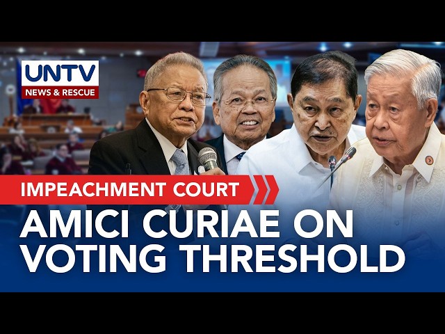 LIVE: Senate Hears Amici Curiae on Voting Threshold in VP Sara Impeachment Trial | Sept. 16, 2026