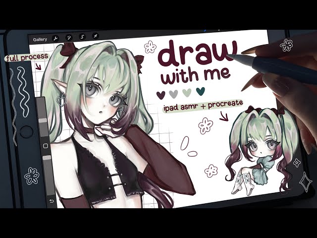 draw with me ★ chelsie .ᐟ ˚✧ ˖  [procreate, real time process, ipad asmr, new character ]