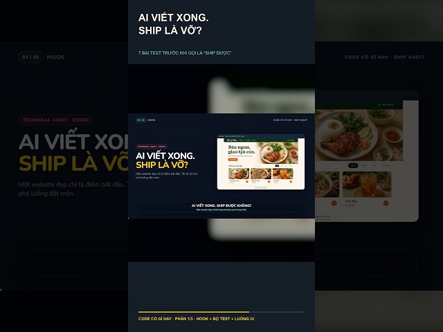 AI Viết Xong Website — Bài Test Đầu Tiên Lộ Gì? #Shorts