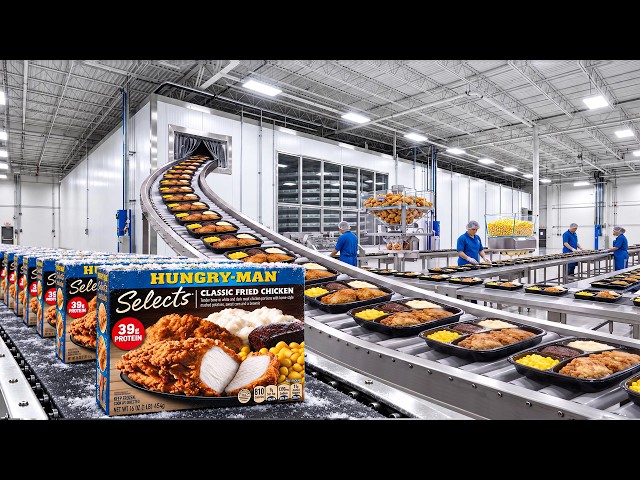 How Hungry-Man TV Dinners Are Made In Factory | Classic Fried Chicken