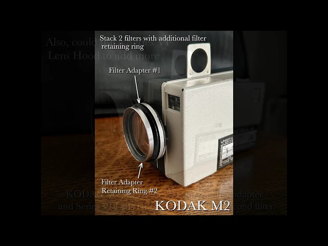 Kodak M2 Super-8 movie camera with Filter Ring Adapter