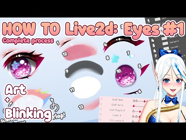 【HOW TO: Live2d】Eyes Tutorial #1 - Layer division + Blinking  - YoshinoArt