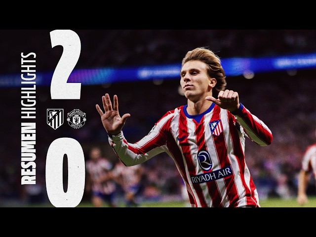 Atlético de Madrid 2-0 Manchester United | ⚽ Barrios & Lookman | HIGHLIGHTS, UCL - MD2