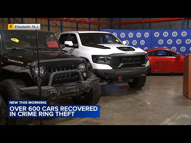 More than 600 cars recovered in crime theft ring