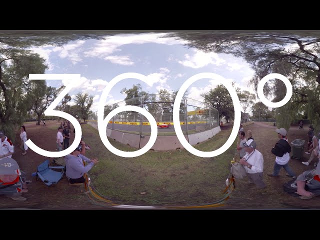 360° VIDEO - 2016 Formula 1 Australian Grand Prix Trackside Between Turn 5b & 7