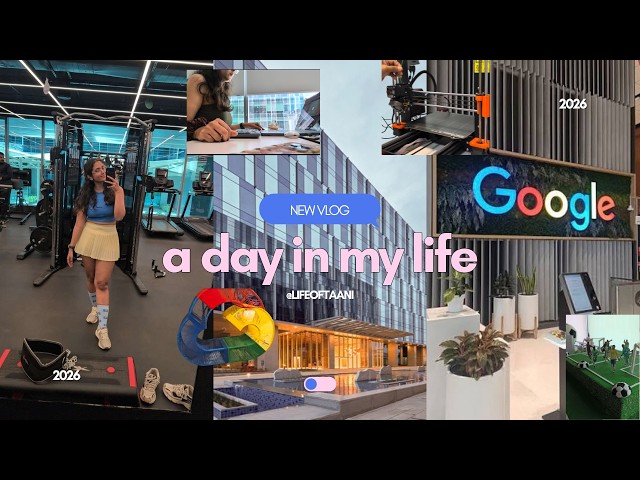 A Chaotic Day at Google: Work, Office Gym, 3-D Printer & Barista Matcha Bar?! 😭🏃‍♀️