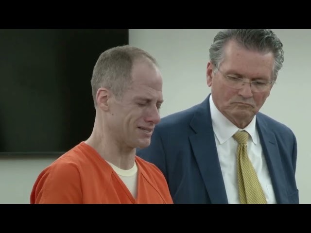 Caleb Flynn sobs during sentencing hearing as he speaks for the first time since arrest