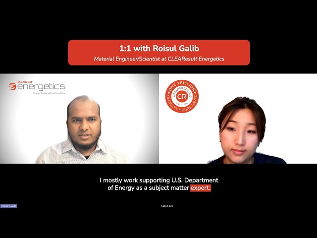 1:1 with Dr. Roisul Galib: materials science and AI in energy technology