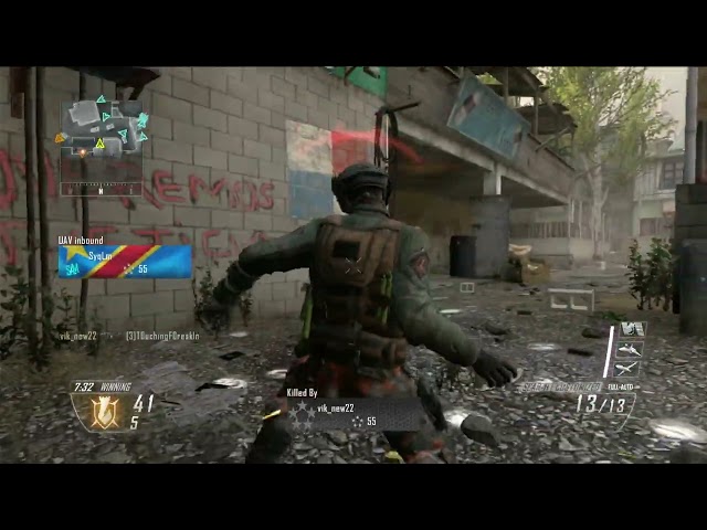 Black Ops 2 PS3: Gameplay on Slums with the Scar H
