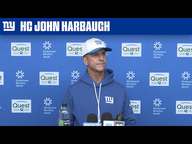 Coach John Harbaugh on Naming J.J. McCarthy Starting QB | New York Giants