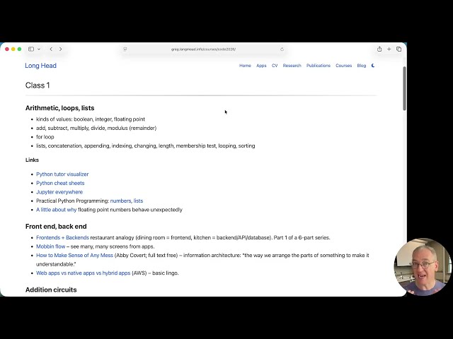 Class 1 of How to code with the help of an AI, for non-coders