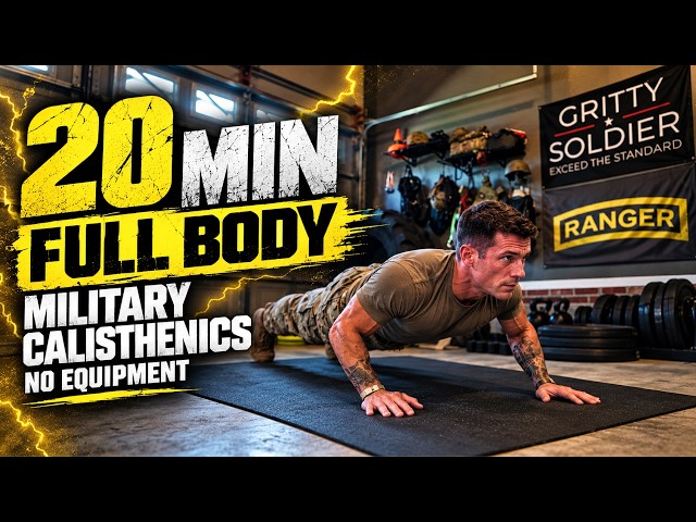 20 MIN Military Calisthenics Workout That Hits Your ENTIRE Body! (No Equipment)
