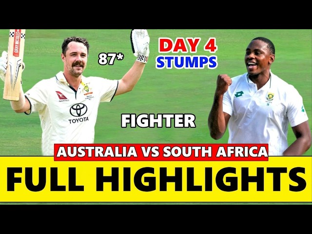 Australia vs South Africa 2nd Test Match Day 4 Full Match Highlights 2026