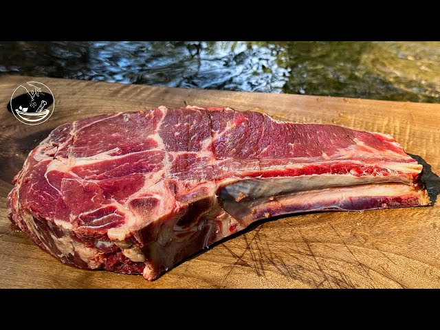 🥩The Most Delicious 2.64 lb Tomahawk STEAK Cooked in Nature! | no music only nature sound  😎