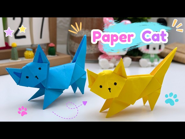 How To Make Easy Paper Cat For Kids / Nursery Craft Ideas / Paper Craft Easy / KIDS crafts