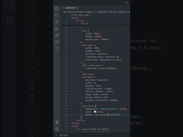 I Built a 3D Flip Card with HTML, CSS & JavaScript 🤯