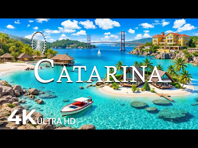 FLYING OVER CATARINA (4K UHD) – Soothing Music Along With Beautiful Nature Video - 4K Video ULTRA HD