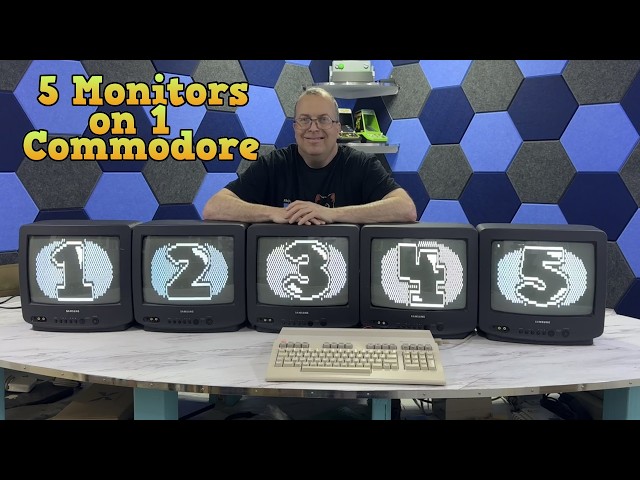 5 Monitors on a Commodore 128!