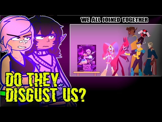 🇺🇸/🇧🇷/🇪🇸 LESBIAN SPACE PRINCESS react to comic dub| Gacha Reaction
