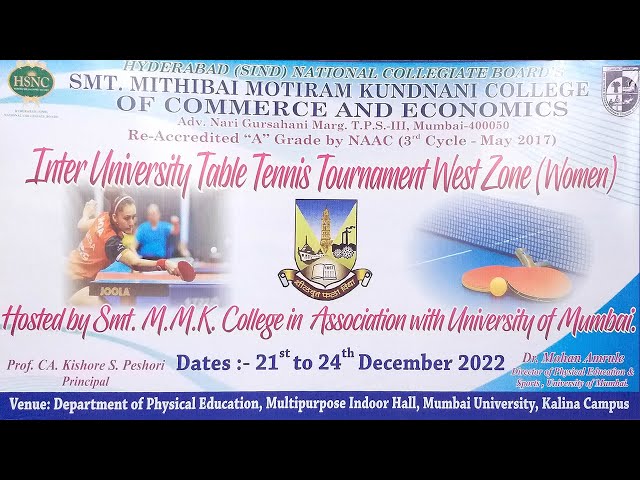 Final Round : SPPU Pune Vs Rajasthan Un. | Inter University Table Tennis Tournament West Zone (W)